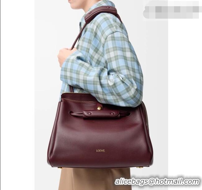 Good Product Loewe Large Madrid bag in supple calfskin leather 052510 Dark Burgundy 2026