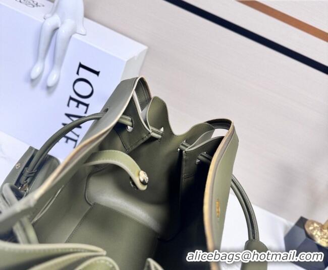 Luxury Discount Loewe Large Madrid bag in supple calfskin leather 052510 Green 2026