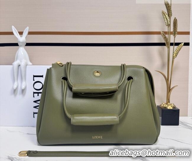 Luxury Discount Loewe Large Madrid bag in supple calfskin leather 052510 Green 2026