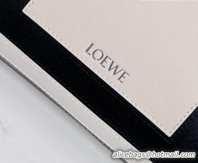 Big Discount Loewe Medium Madrid bag in supple calfskin leather 062451 Grey/White/Black 2026