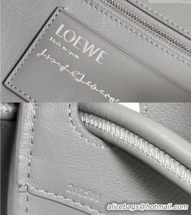 Big Discount Loewe Medium Madrid bag in supple calfskin leather 062451 Grey/White/Black 2026