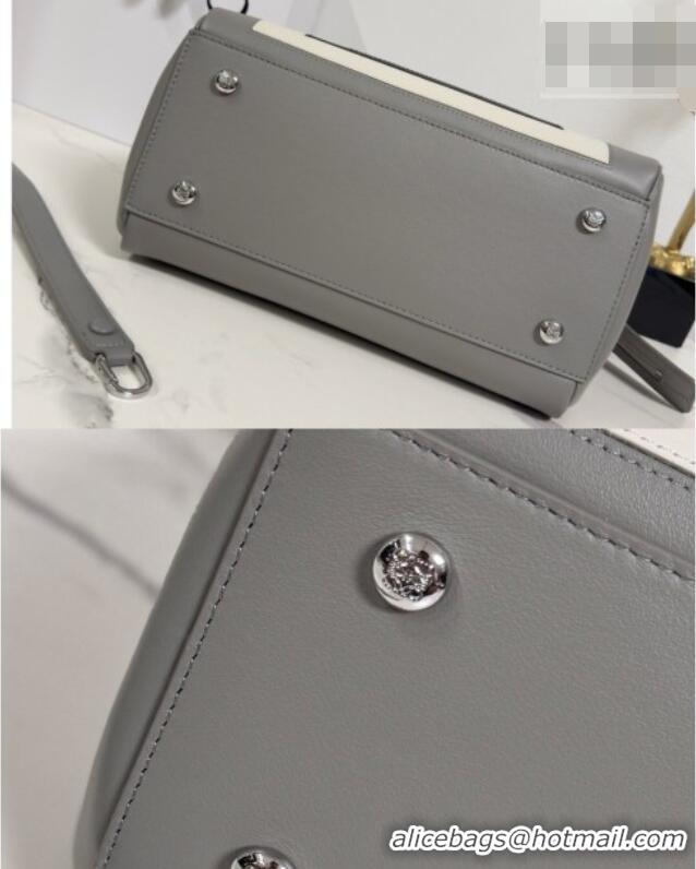 Big Discount Loewe Medium Madrid bag in supple calfskin leather 062451 Grey/White/Black 2026