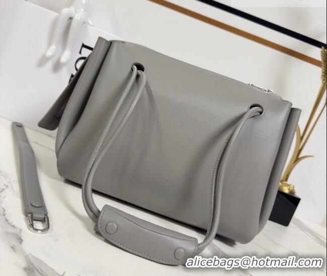 Big Discount Loewe Medium Madrid bag in supple calfskin leather 062451 Grey/White/Black 2026