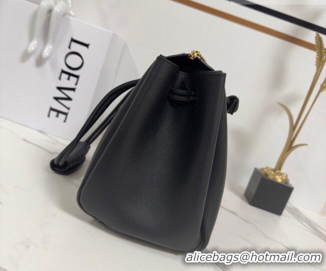 Top Grade Loewe Medium Madrid bag in supple calfskin leather 062451 Black/Brown/Pink 2026