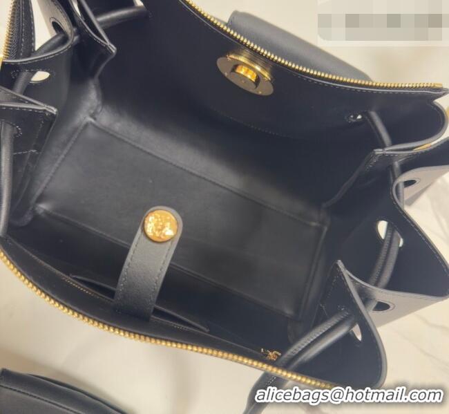 Top Grade Loewe Medium Madrid bag in supple calfskin leather 062451 Black/Brown/Pink 2026
