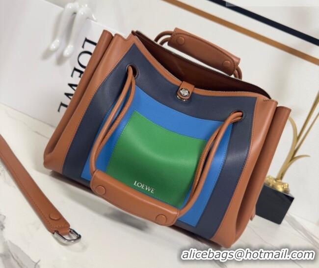 Shop Grade Loewe Medium Madrid bag in supple calfskin leather 062451 Caramel/Bright Green 2026