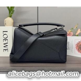 Discount Design Loewe Large Puzzle Edge bag in soft grained calfskin 052446 Black 2026
