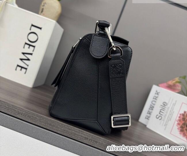 Discount Design Loewe Large Puzzle Edge bag in soft grained calfskin 052446 Black 2026