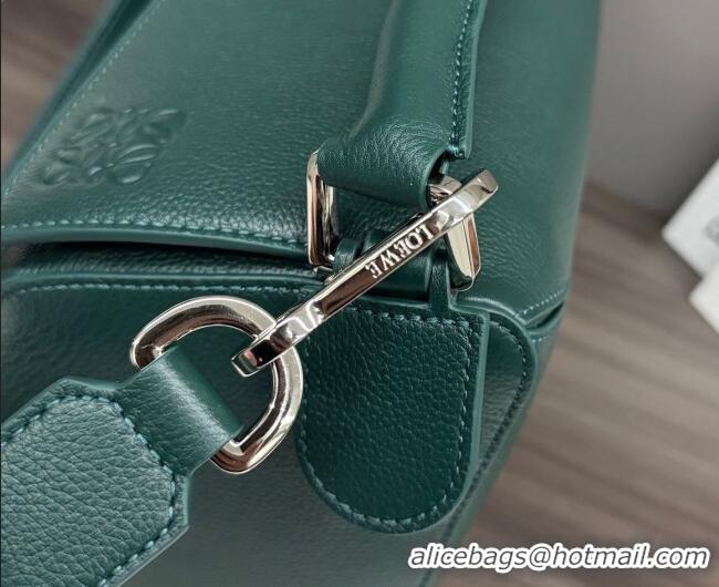 Spot Bulk Loewe Large Puzzle Edge bag in soft grained calfskin 052446 Dark Green 2026