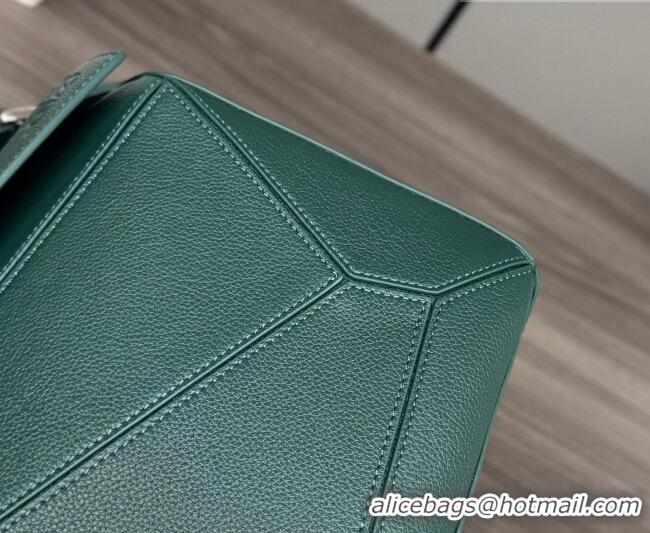 Spot Bulk Loewe Large Puzzle Edge bag in soft grained calfskin 052446 Dark Green 2026