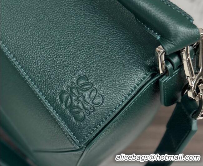 Spot Bulk Loewe Large Puzzle Edge bag in soft grained calfskin 052446 Dark Green 2026