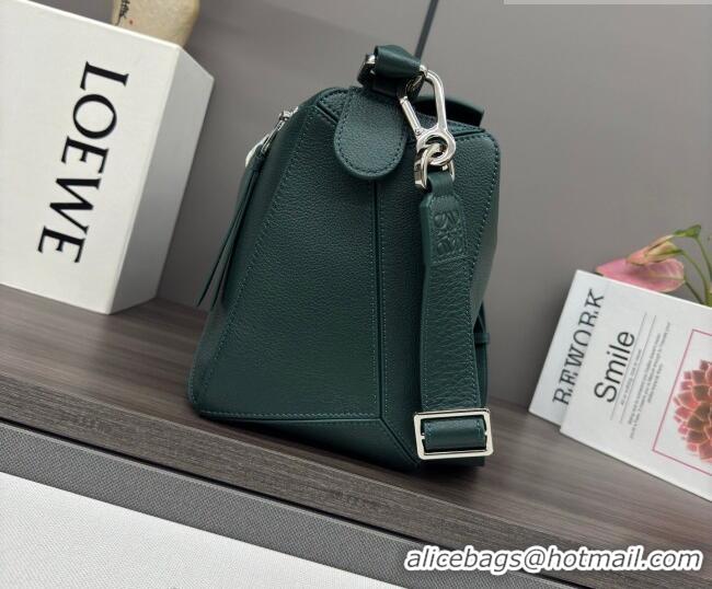 Spot Bulk Loewe Large Puzzle Edge bag in soft grained calfskin 052446 Dark Green 2026