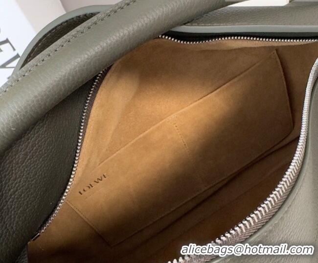 Spot Discount Loewe Large Puzzle Edge bag in soft grained calfskin 052446 Dark Olive 2026