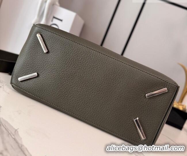 Spot Discount Loewe Large Puzzle Edge bag in soft grained calfskin 052446 Dark Olive 2026