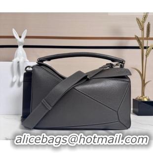 Most Popular Loewe Large Puzzle Edge bag in soft grained calfskin 052446 Dark Grey 2026