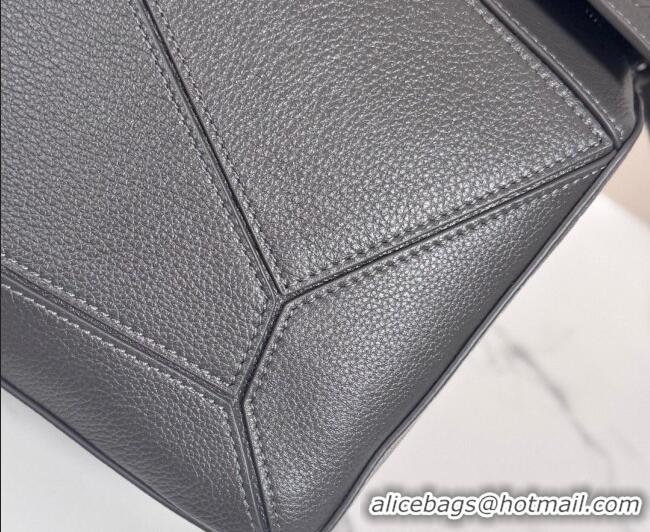 Most Popular Loewe Large Puzzle Edge bag in soft grained calfskin 052446 Dark Grey 2026