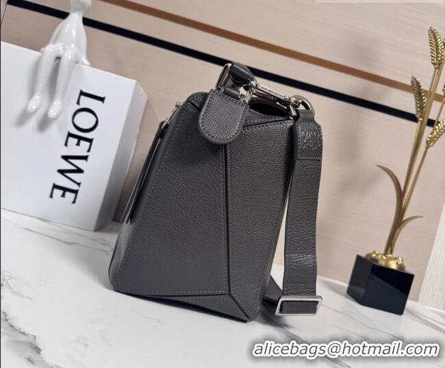 Most Popular Loewe Large Puzzle Edge bag in soft grained calfskin 052446 Dark Grey 2026