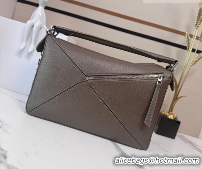 Luxury Cheap Loewe Large Puzzle Edge bag in soft grained calfskin 052446 Tundra 2026