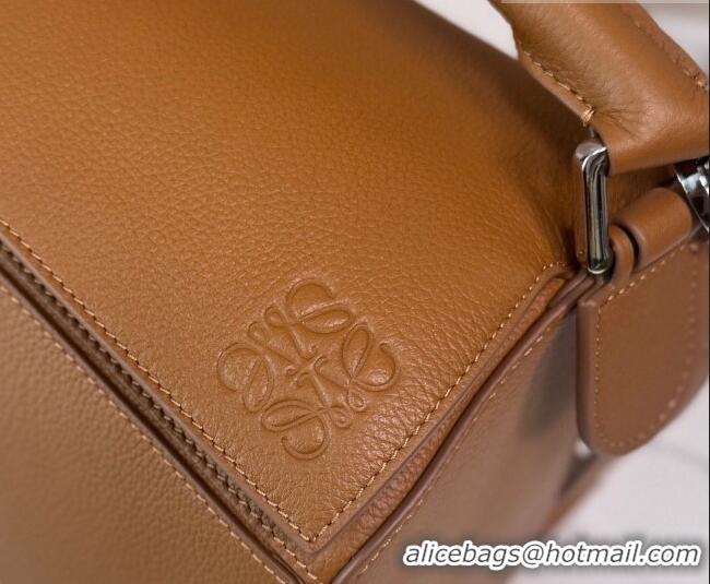 New Cheap Loewe Large Puzzle Edge bag in soft grained calfskin 052446 Canyon Brown 2026