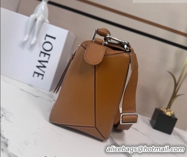 New Cheap Loewe Large Puzzle Edge bag in soft grained calfskin 052446 Canyon Brown 2026