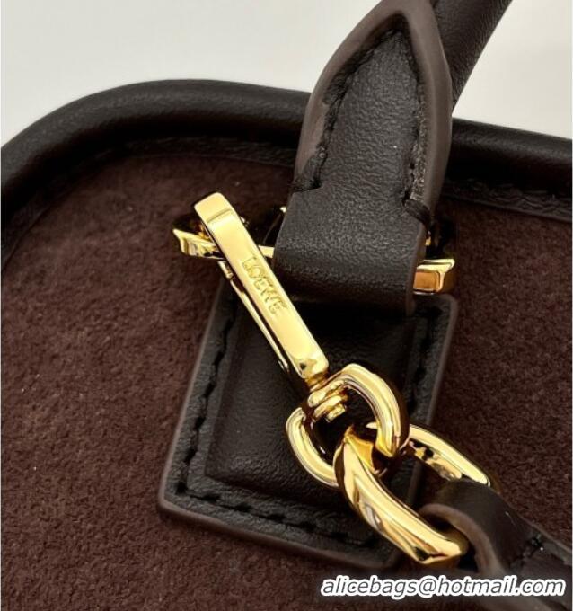 Best Price Loewe Mini Amazona 180 Bag in Suede 81001 Dark Chestnut Brown 2026