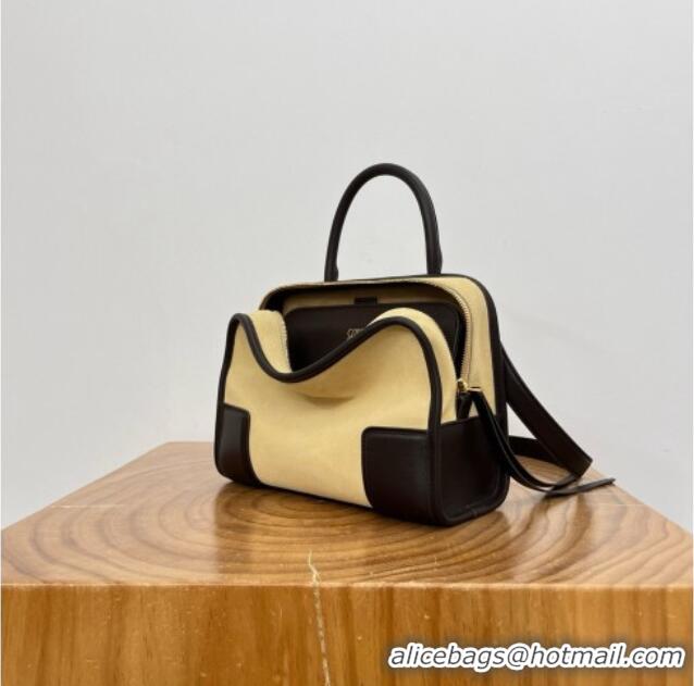 Classic Promotional Loewe Small Amazona 180 Bag in Suede 81002 Apricot 2026