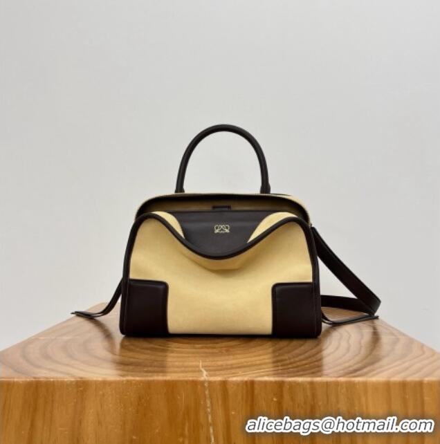 Classic Promotional Loewe Small Amazona 180 Bag in Suede 81002 Apricot 2026