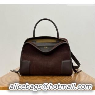 Shop Cheap Loewe Medium Amazona 180 Bag in Suede 81003 Dark Chestnut Brown 2026
