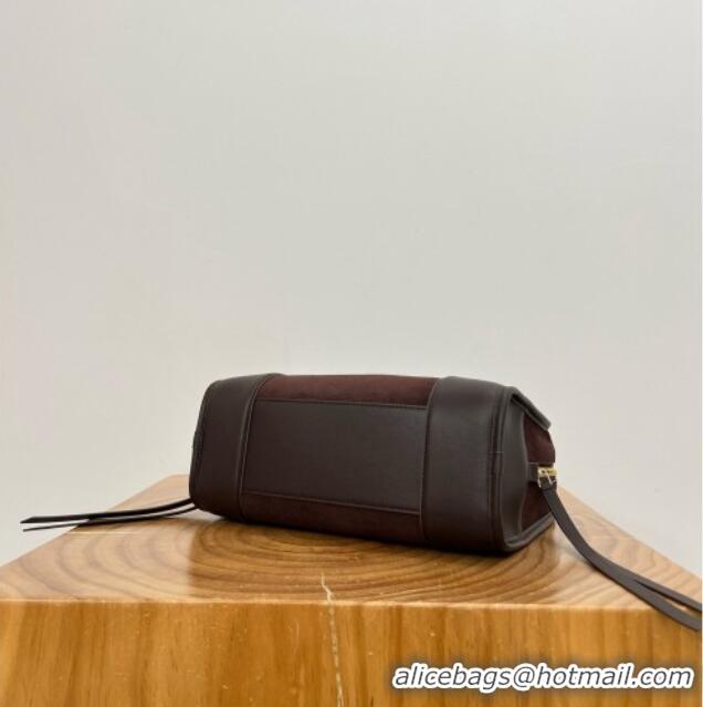 Shop Cheap Loewe Medium Amazona 180 Bag in Suede 81003 Dark Chestnut Brown 2026
