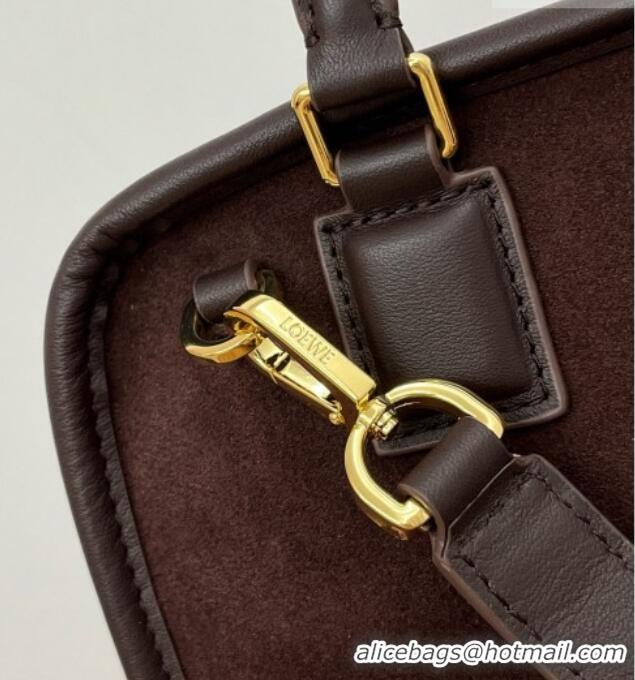 Shop Cheap Loewe Medium Amazona 180 Bag in Suede 81003 Dark Chestnut Brown 2026