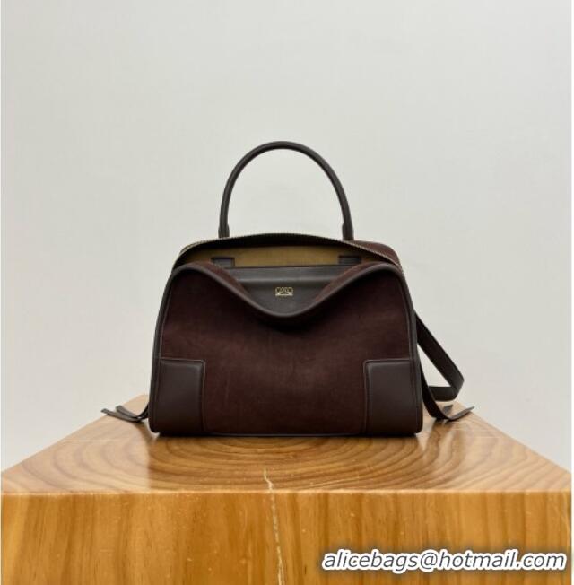 Shop Cheap Loewe Medium Amazona 180 Bag in Suede 81003 Dark Chestnut Brown 2026
