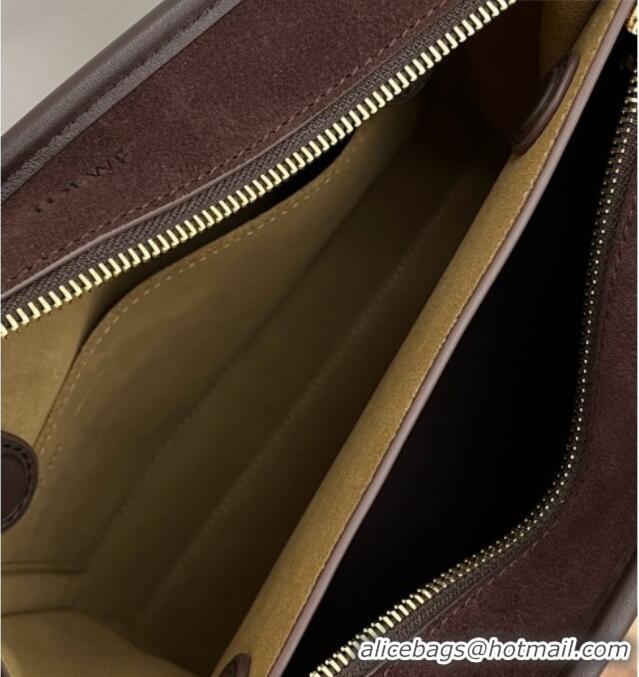 Shop Cheap Loewe Medium Amazona 180 Bag in Suede 81003 Dark Chestnut Brown 2026