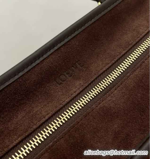Promotional Loewe Large Amazona 180 Bag in Suede 81004 Dark Chestnut Brown 2026
