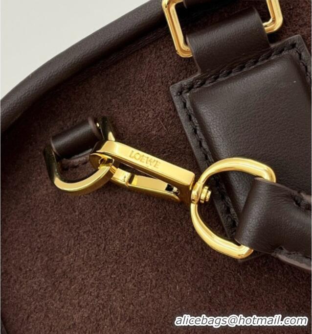 Promotional Loewe Large Amazona 180 Bag in Suede 81004 Dark Chestnut Brown 2026