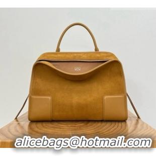 Top Design Loewe Large Amazona 180 Bag in Suede Calfskin 81004 Brown 2026