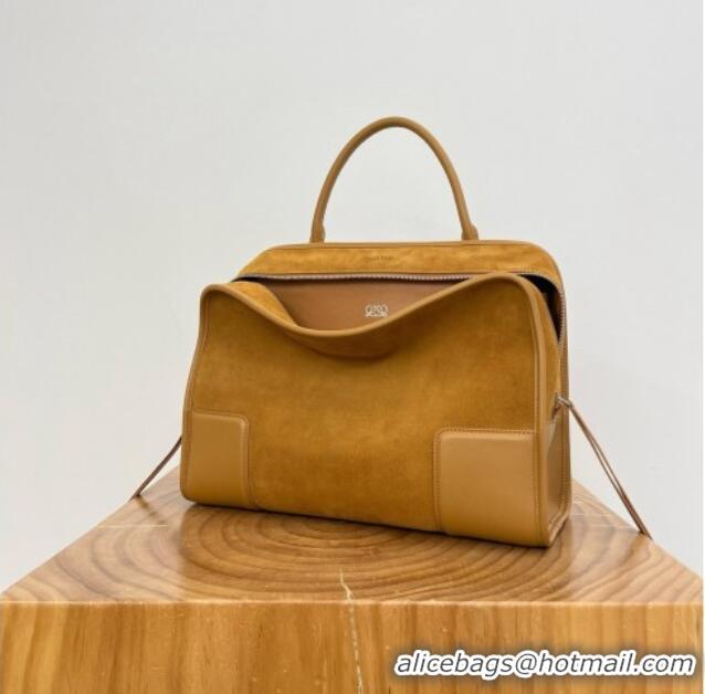 Top Design Loewe Large Amazona 180 Bag in Suede Calfskin 81004 Brown 2026