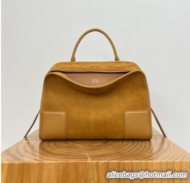 Top Design Loewe Large Amazona 180 Bag in Suede Calfskin 81004 Brown 2026