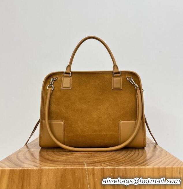 Top Design Loewe Large Amazona 180 Bag in Suede Calfskin 81004 Brown 2026