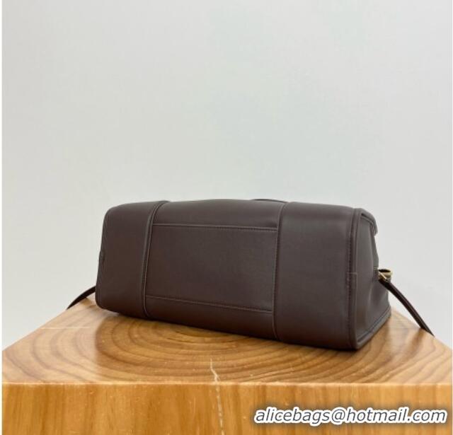 Well Crafted Loewe Large Amazona 180 Bag in Soft Calfskin 81004 Dark Chestnut Brown 2026