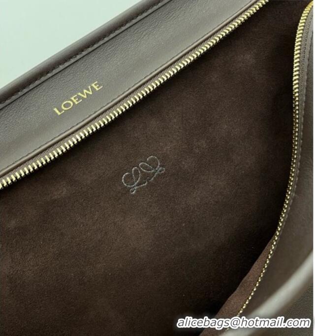 Well Crafted Loewe Large Amazona 180 Bag in Soft Calfskin 81004 Dark Chestnut Brown 2026