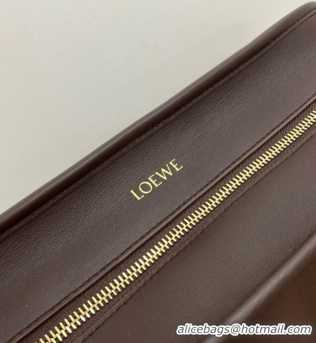 Well Crafted Loewe Large Amazona 180 Bag in Soft Calfskin 81004 Dark Chestnut Brown 2026