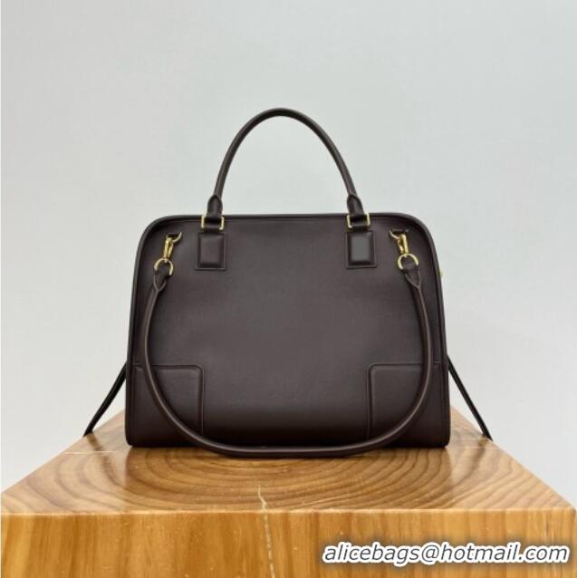 Well Crafted Loewe Large Amazona 180 Bag in Soft Calfskin 81004 Dark Chestnut Brown 2026