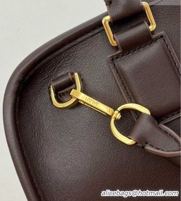 Well Crafted Loewe Large Amazona 180 Bag in Soft Calfskin 81004 Dark Chestnut Brown 2026