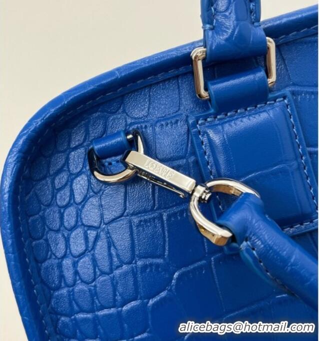 Top Design Loewe Large Amazona 180 Bag in Crocodile Pattern Calfskin 81005 Royal Blue 2026