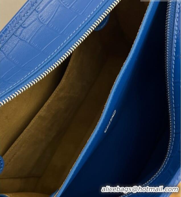 Top Design Loewe Large Amazona 180 Bag in Crocodile Pattern Calfskin 81005 Royal Blue 2026