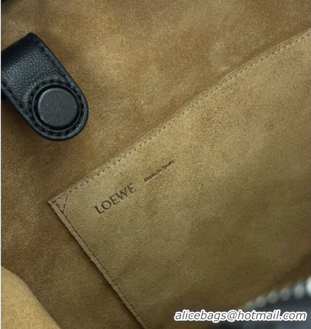 High Quality Loewe Large Amazona 180 Bag in Crocodile Pattern Calfskin 81005 Black 2026