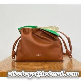 Popular Style Loewe Medium Layered Flamenco Clutch in Nappa Calfskin 81033 Brown 2026