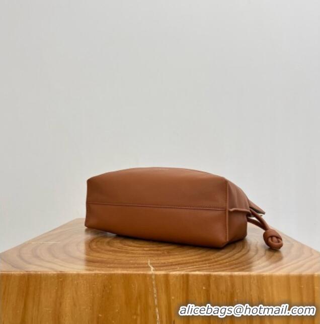 Popular Style Loewe Medium Layered Flamenco Clutch in Nappa Calfskin 81033 Brown 2026