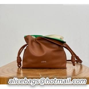 Classic Specials Loewe Mini Layered Flamenco Clutch in Nappa Calfskin 81034 Brown 2026