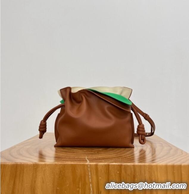 Classic Specials Loewe Mini Layered Flamenco Clutch in Nappa Calfskin 81034 Brown 2026